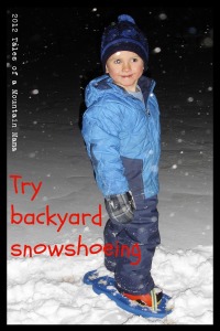 Backyard snowshoeing