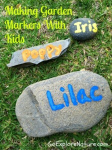Making garden markers with kids